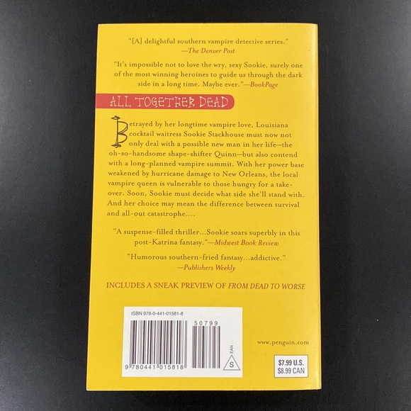 Sookie Stackhouse #7: All Together Dead by Charlaine Harris  - Paperback Novel - Picture 2 of 8